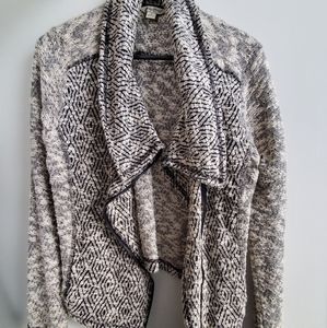 Lucky Brand cardigan asymmetrical zipper